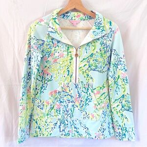 Lilly Pulitzer Popover Green Blue Pink Size XS